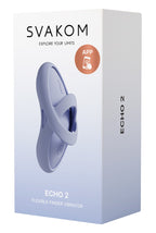 Svakom Echo 2 - blau - Fingervibrator mit abnehmbarer Fingerhülle