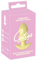 Cuties Mini-Buttplug, gelb, Vibrationsmodell mit Soft-Touch-Silikon, aufladbar