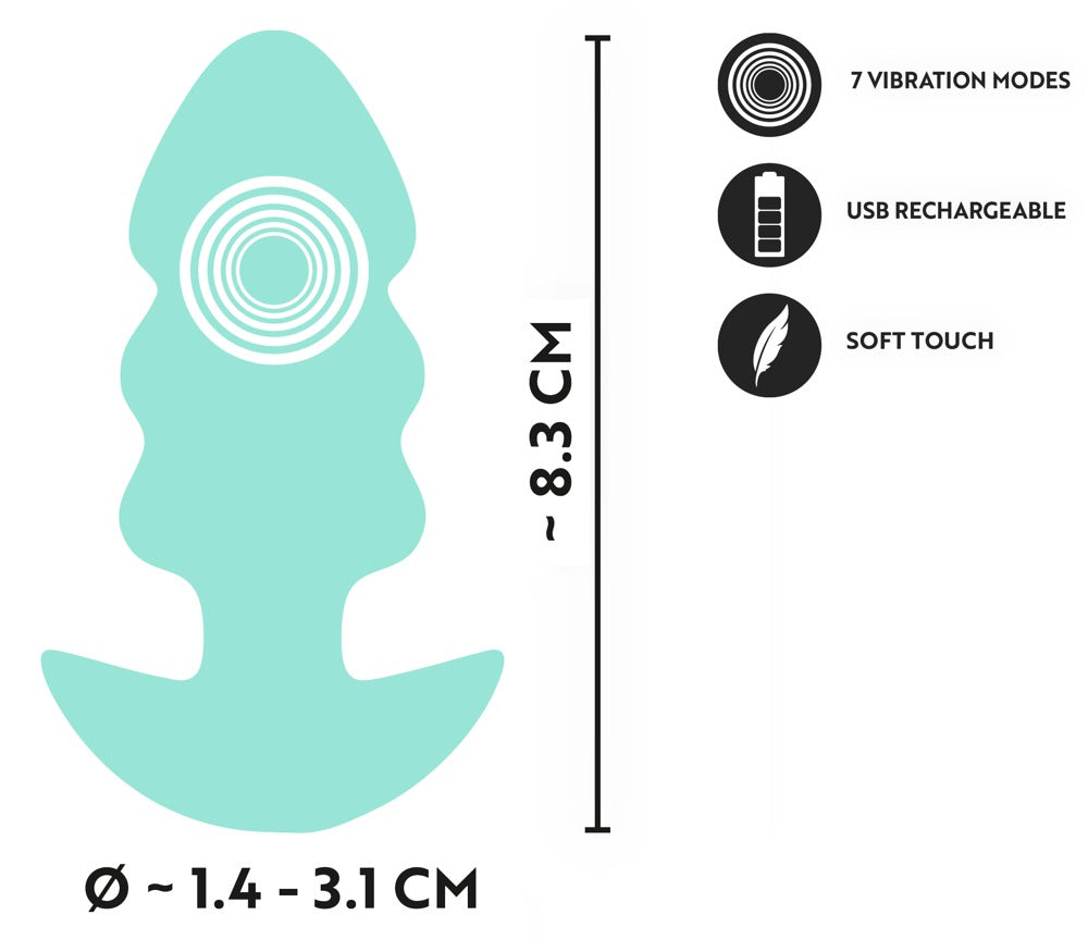 Cuties Vibrating Mini Butt Plug – Türkis