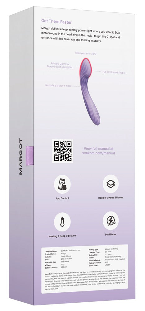 Margot – App-gesteuerter Dual-Motor G-Punkt-Vibrator von SVAKOM