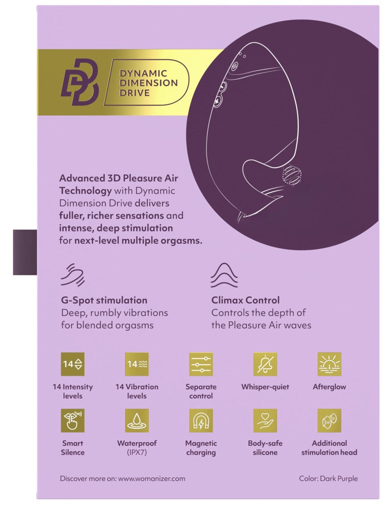Womanizer "Next Duo" – Dual-Stimulator in Dark Purple