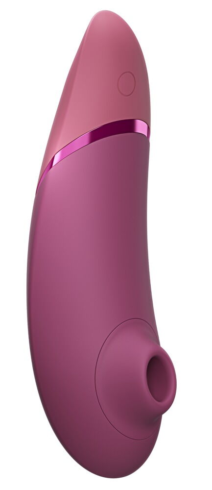 Bordeauxfarbener Clitorisstimulator mit glatter Oberfläche und runder Öffnung