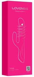 Velvo by Lovense Verpackung für Rabbit-Vibrator, magenta Box mit Logo