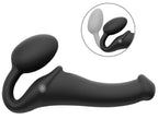 Vibrating Bendable strapless Strap-On M black