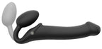 Vibrating Bendable strapless Strap-On M black