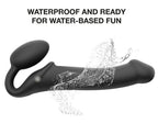 Vibrating Bendable strapless Strap-On M black