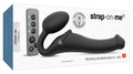 Vibrierender Strap-on ohne Träger in Schwarz, Verpackung mit Fernbedienung