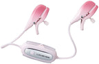 Vibrations-Nippelklemmen mit pinken Clip-Haltern und weißem Kabel, kompakte Steuereinheit
