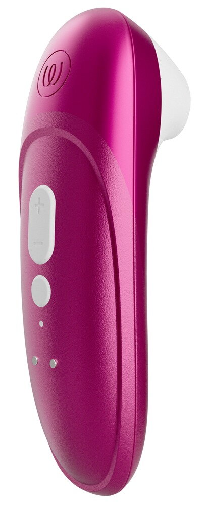 Handheld-Körperstimulator in Magenta mit Tastenfeld und strukturierter Oberfläche