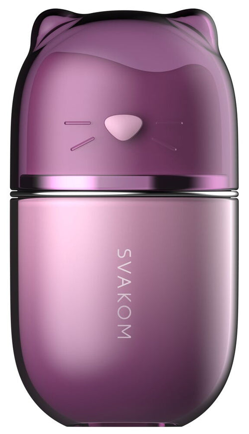 Auflegevibrator SVAKOM Klitty in Lila mit Aufsatz und Saugfunktion