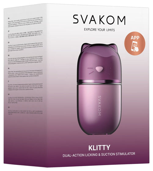 Verpackung: Auflegevibrator SVAKOM Klitty in Lila