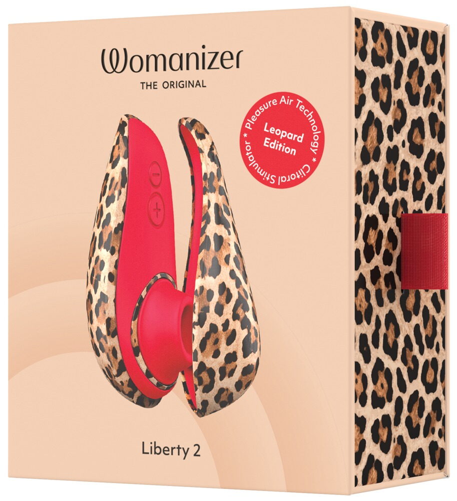 Liberty 2 Air-Handgerät im Karton, Leopardenmuster und rote Düse