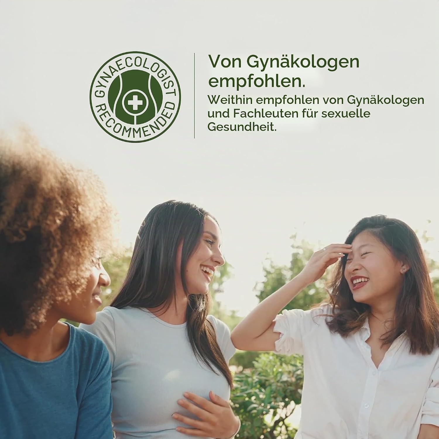 Gleitgel auf pflanzlicher Ölbasis: Hinweis-Siegel und Verpackungs-Branding im Hintergrund