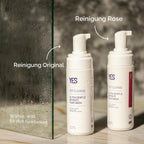 Zwei YES Cleanse Pumpspender: Reinigung Rose und Reinigung Original