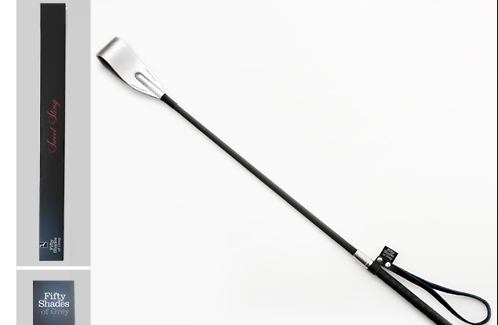 Elegante schwarz/silber Gerte
