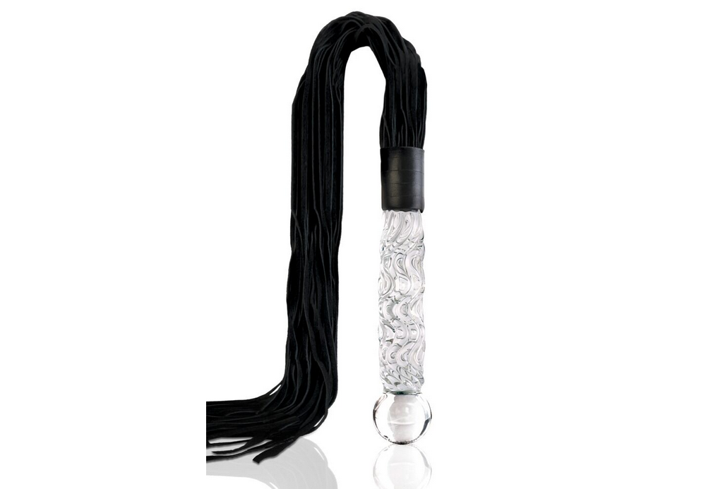 Lederflogger mit Glasdildo