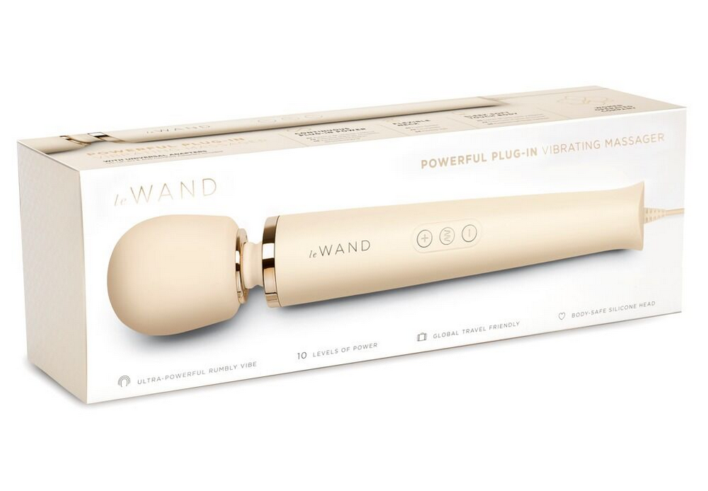 leWand Plug-In Vibrating Massager Creme