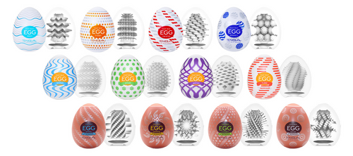 6er-Set Wonder-Eier: Wind, Stud, Mesh, Tube, Curl, Ring