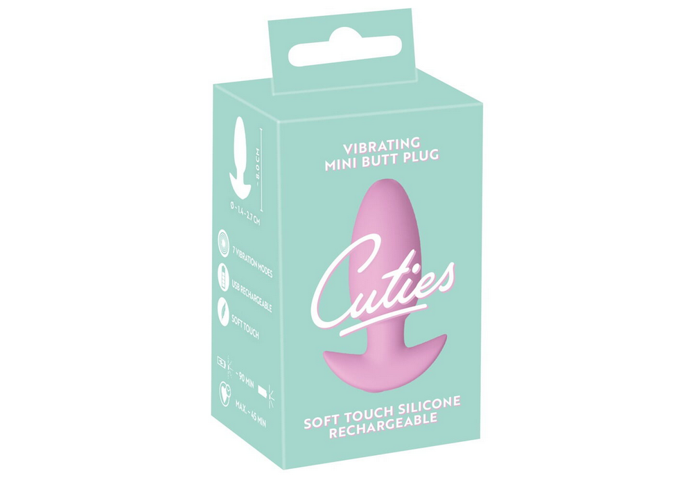Vibrating Mini Butt Plug- Rosa