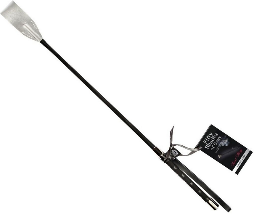 Elegante schwarz/silber Gerte