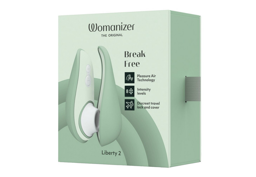 Womanizer Liberty 2 Bediengerät in mintfarbener Verpackung