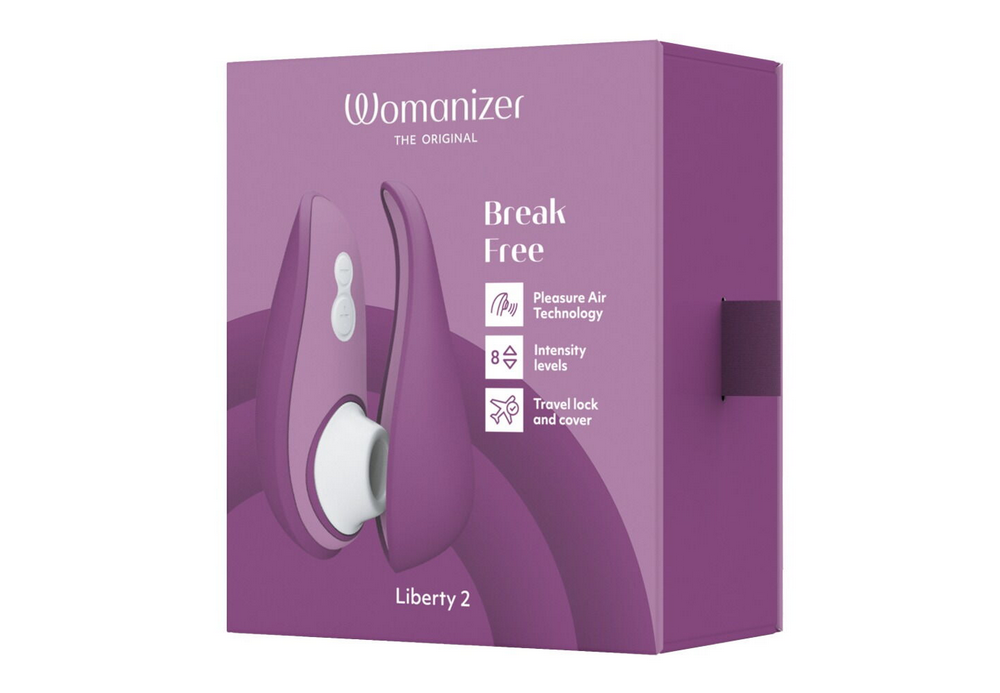 Womanizer Liberty 2 Bediengerät in lila Verpackung