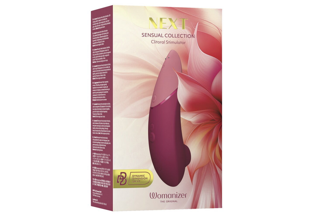 Verpackung des Clitoral Stimulators der Sensual Collection von Next, lila