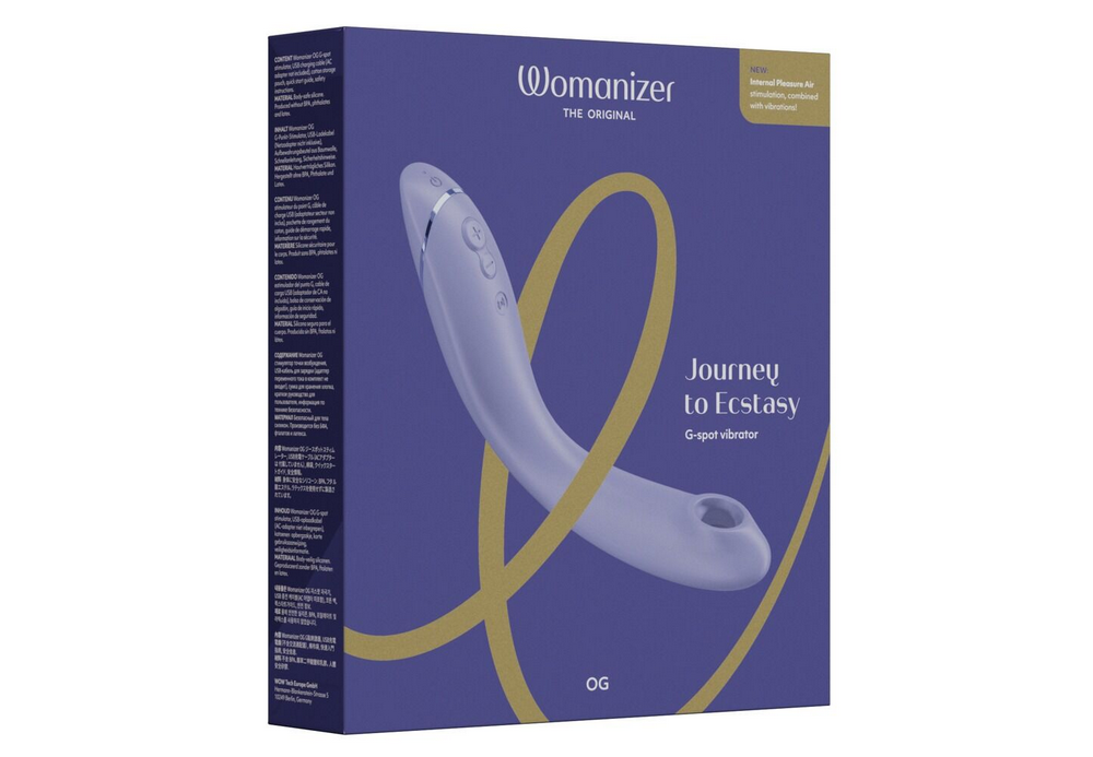 Vibrationsvibrator in dunkel-lila mit ovaler Spitze und Bedientaste am Griff