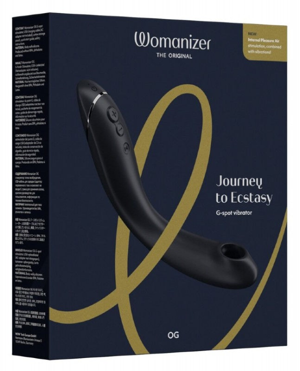 Schwarzer Vibrationsvibrator mit abgerundeter Spitze und Bedientasten am Griff