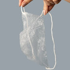 Lecktücher (3er) mit elastischen Bändchen, transparente Folie