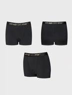 Schwarzer strap-on-me Harness-Shorty in mehreren Ansichten (vorne, Seite, hinten)