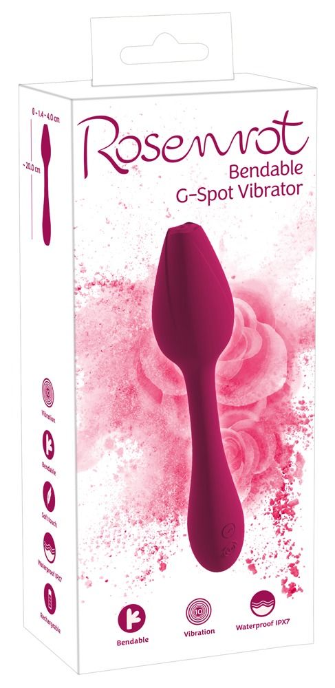 Rosenrot G-Punkt Vibrator biegbar