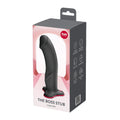 Dildo-Packung „THE BOSS“ mit schwarzem G-Punkt-Dildo in Vorderansicht