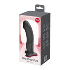 Dildo-Packung „THE BOSS“ mit schwarzem G-Punkt-Dildo in Vorderansicht
