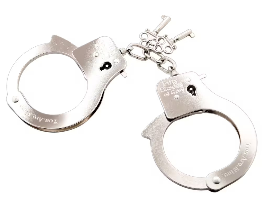 Handschellen 'You Are Mine' in silber