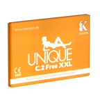 Kondomkarte C.2 Free XXL, orange Packung mit Anleitung und Logo