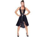 Black Level - Lack Kleid mit Neckholder und Schnürung