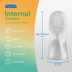Pasante Internal Kondom, transparent, nicht-latex, befeuchtet; 3er-Pack